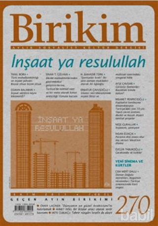 Picture of Birikim Aylık Edebiyat Kültür Dergisi Sayı: 270