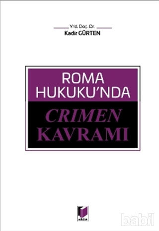 Picture of Roma Hukuku'nda Crimen Kavramı