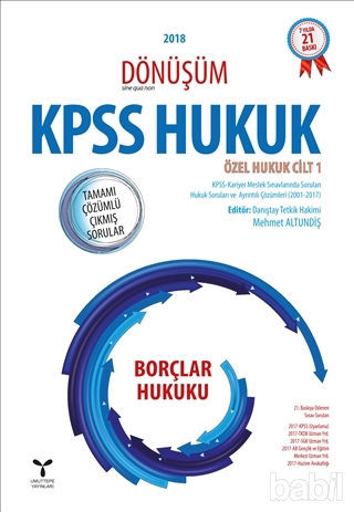 Picture of 2018 Dönüşüm KPSS Borçlar Hukuku Tamamı Çözümlü Çıkmış Sorular