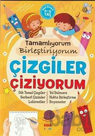 Picture of Tamamlıyorum Birleştiriyorum Çizgiler Çiziyorum 5 - 6 Yaş