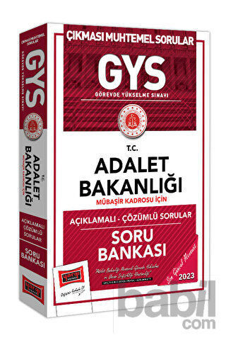 Picture of Yargı Yayınları 2023 Adalet Bakanlığı GYS Mübaşir Kadrosu İçin Açıklamalı Çözümlü Soru Bankası