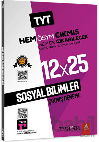 Picture of TYT Sosyal Bilimler ÖSYM Çıkmış ve Çıkabilecek Sorulardan Oluşturulmuş 12 Deneme Sınavı Tamamı Video Çözümlü
